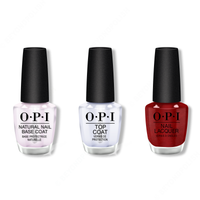 OPI - Nail Lacquer Combo - Base, Top & An Affair in Red Square 0.5 oz - #NLR53 - Nail Lacquer - Nail Polish at Beyond Polish