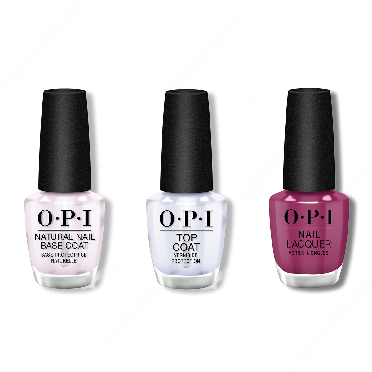 OPI - Nail Lacquer Combo - Base, Top & Feelin' Berry Glam - Nail Lacquer - Nail Polish at Beyond Polish