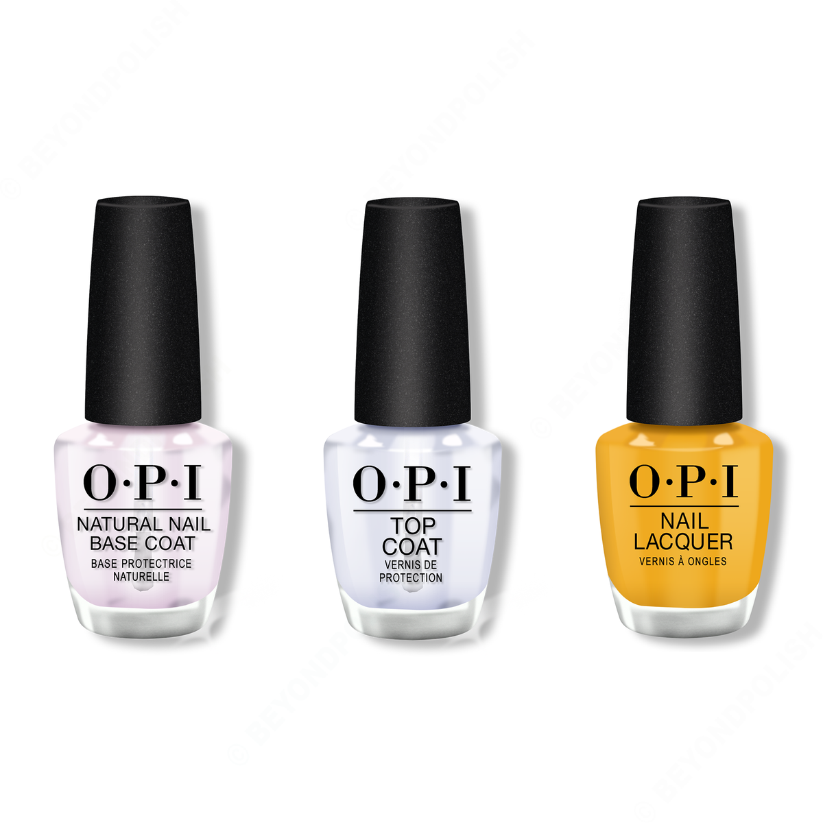 OPI - Nail Lacquer Combo - Base, Top & Marigolden Hour - Nail Lacquer - Nail Polish at Beyond Polish