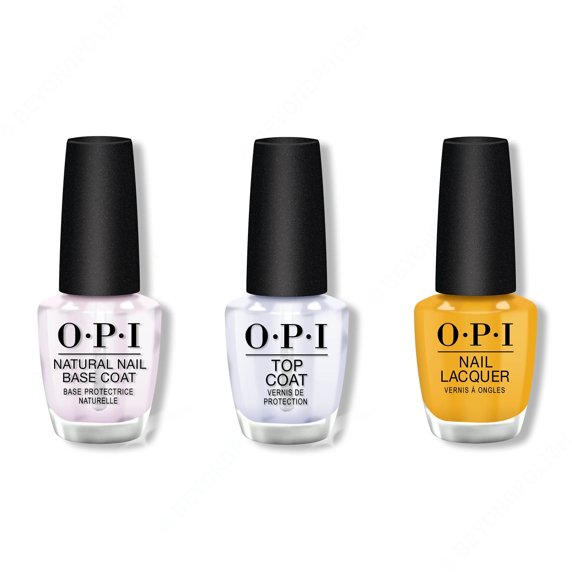OPI - Nail Lacquer Combo - Base, Top & Marigolden Hour - Nail Lacquer - Nail Polish at Beyond Polish