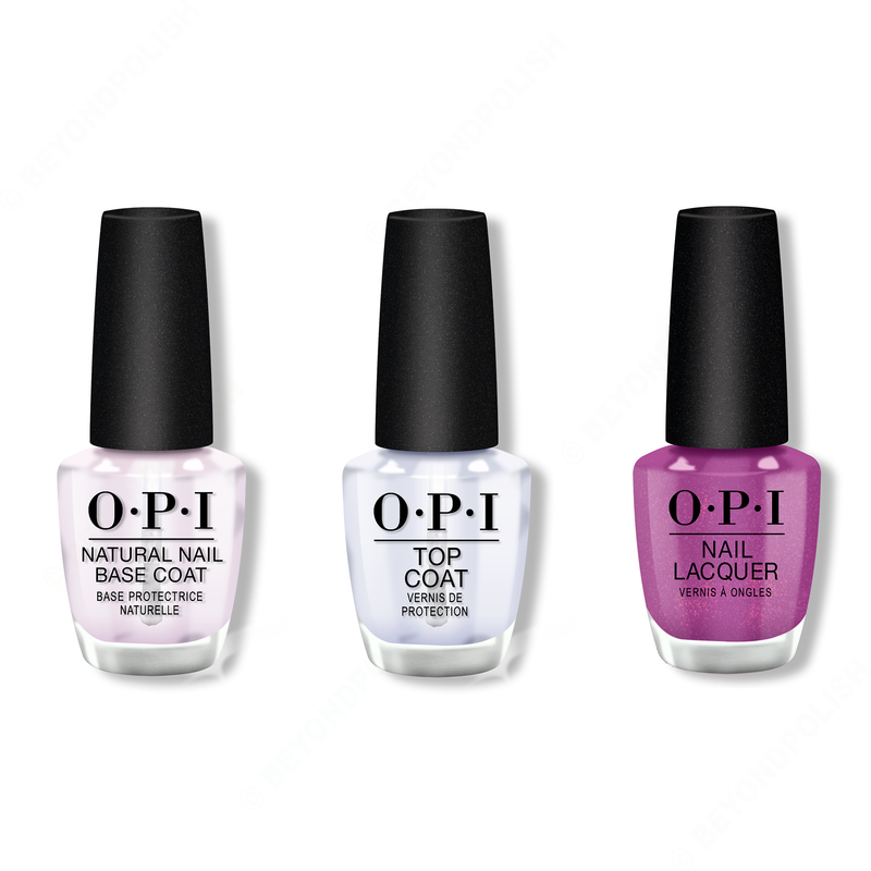 OPI - Nail Lacquer Combo - Base, Top & My Color Wheel is Spinning - Nail Lacquer - Nail Polish at Beyond Polish