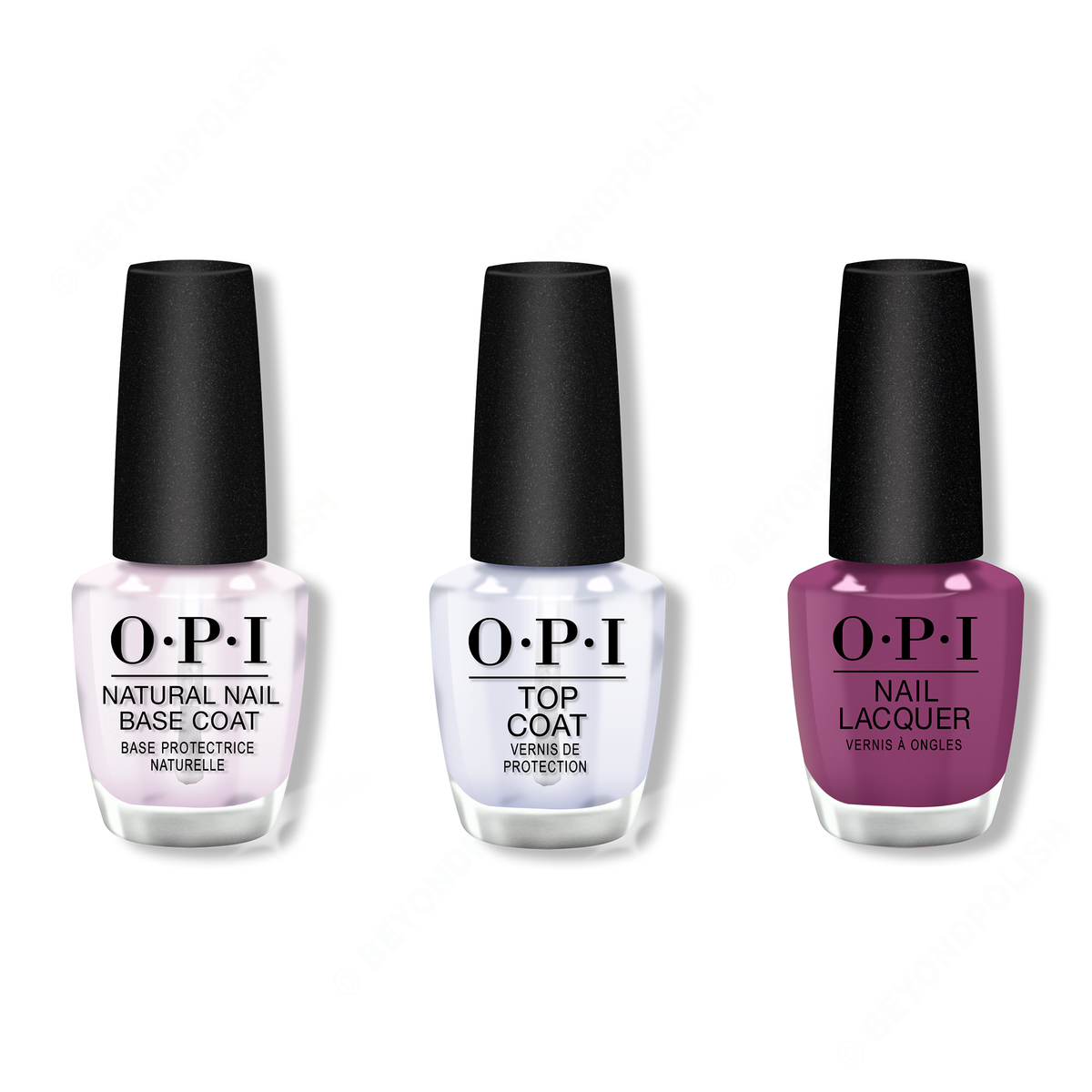 OPI - Nail Lacquer Combo - Base, Top & N00Berry - Nail Lacquer - Nail Polish at Beyond Polish