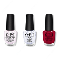 OPI - Nail Lacquer Combo - Base, Top & Red-y For The Holidays 0.5 oz - #HRM08 - Nail Lacquer - Nail Polish at Beyond Polish