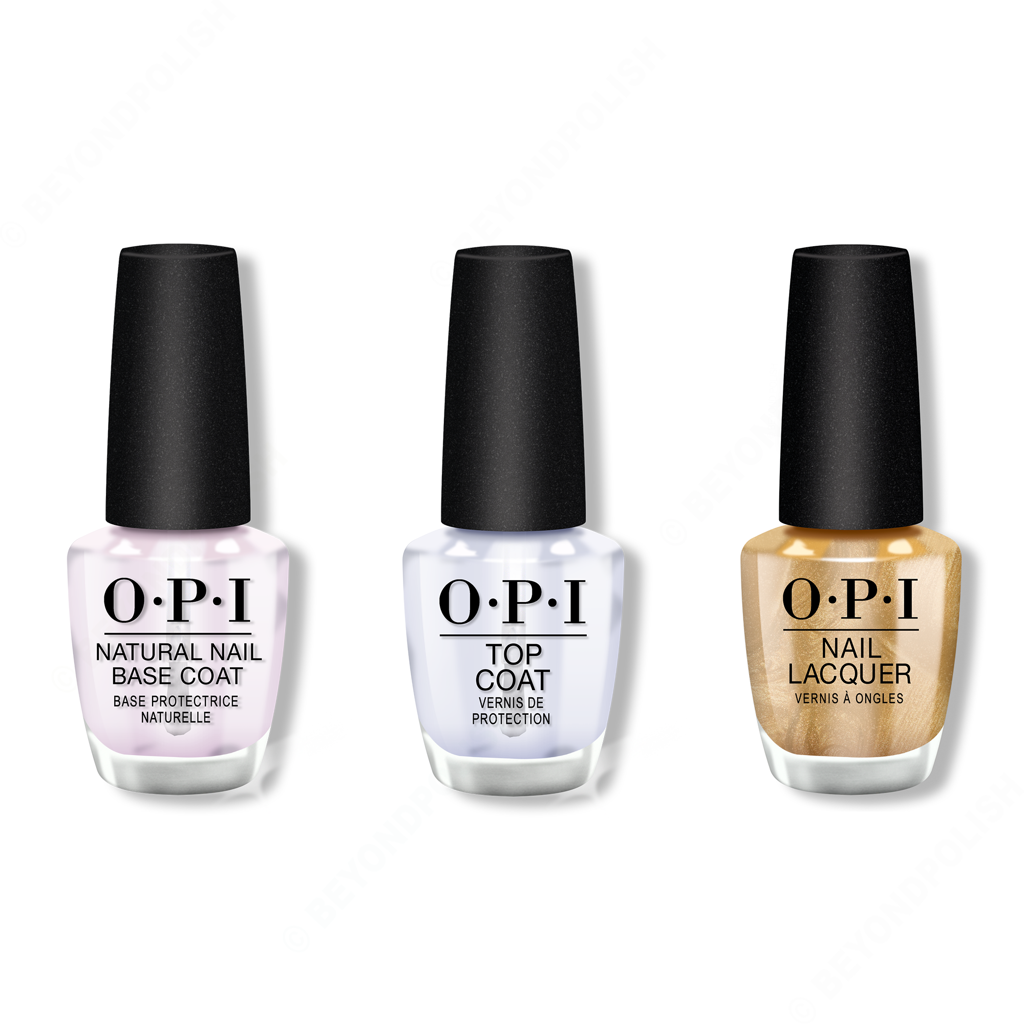 OPI - Nail Lacquer Combo - Base, Top & Sleigh Bells Bling - Nail Lacquer - Nail Polish at Beyond Polish