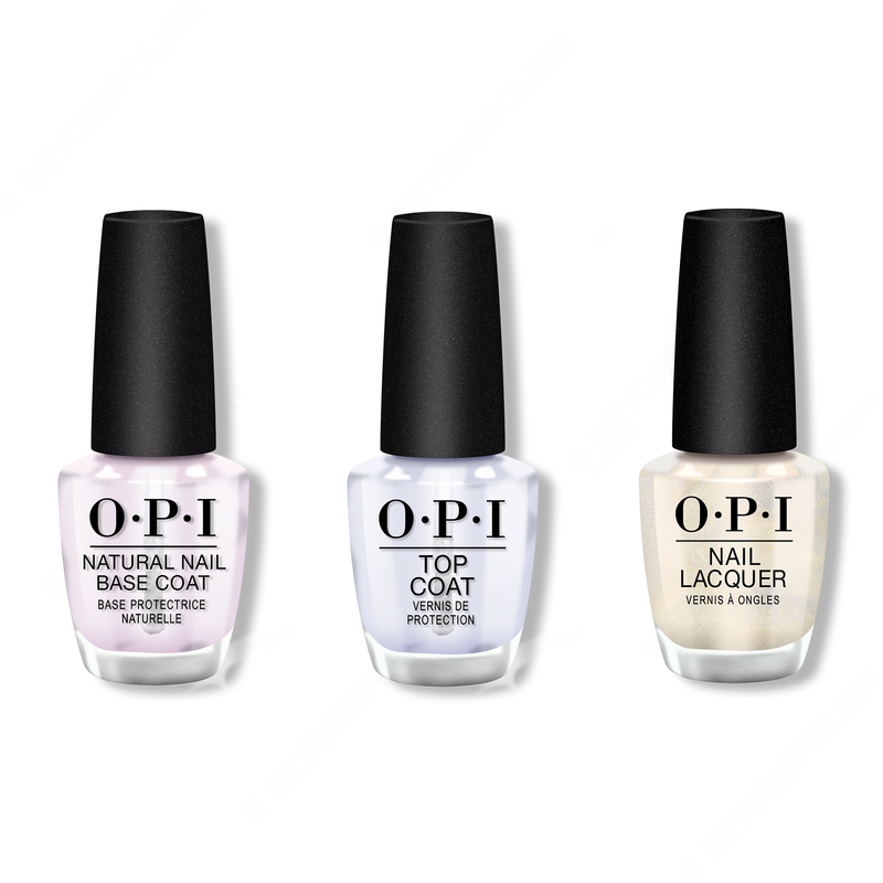 OPI - Nail Lacquer Combo - Base, Top & Snow Holding Back - Nail Lacquer - Nail Polish at Beyond Polish