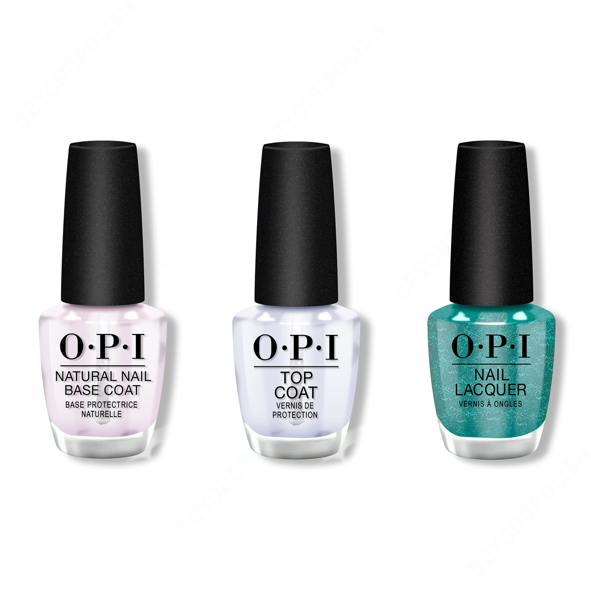 OPI - Nail Lacquer Combo - Base, Top & Tealing Festive - Nail Lacquer - Nail Polish at Beyond Polish