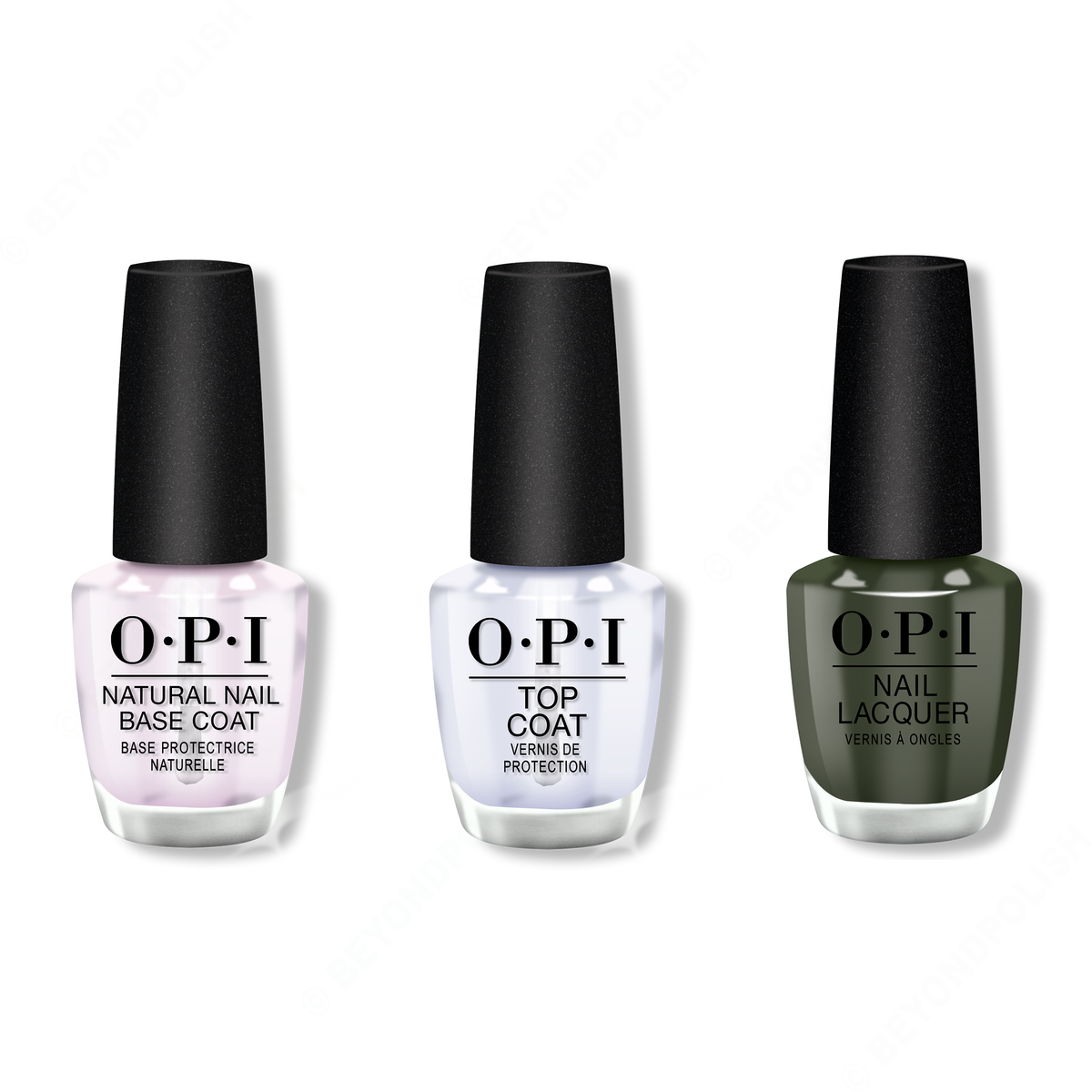 OPI - Nail Lacquer Combo - Base, Top & Things I've Seen In Aber-green 0.5 oz - #NLU15 - Nail Lacquer - Nail Polish at Beyond Polish