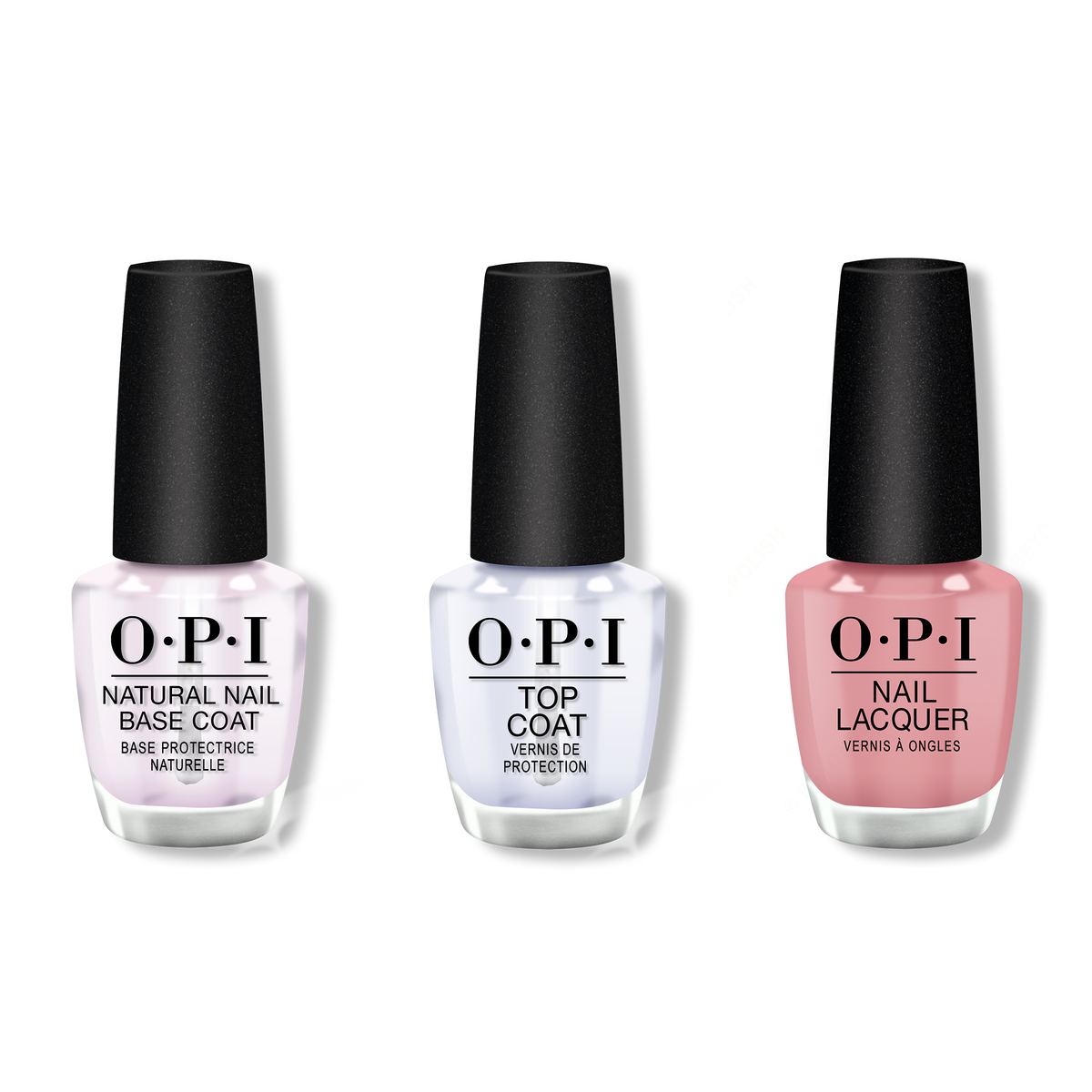 OPI - Nail Lacquer Combo - Base, Top & Tickle My France-y 0.5 oz - #NLF16 - Nail Lacquer - Nail Polish at Beyond Polish