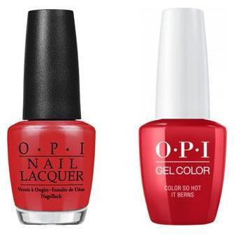 OPI - Gel & Lacquer Combo - Color So Hot It Berns - Gel & Lacquer Polish - Nail Polish at Beyond Polish