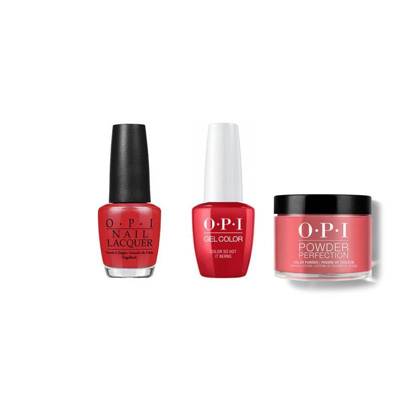 OPI - Gel, Lacquer & Dip Combo - Color So Hot It Berns - Gel, Lacquer & Dip - Nail Polish at Beyond Polish