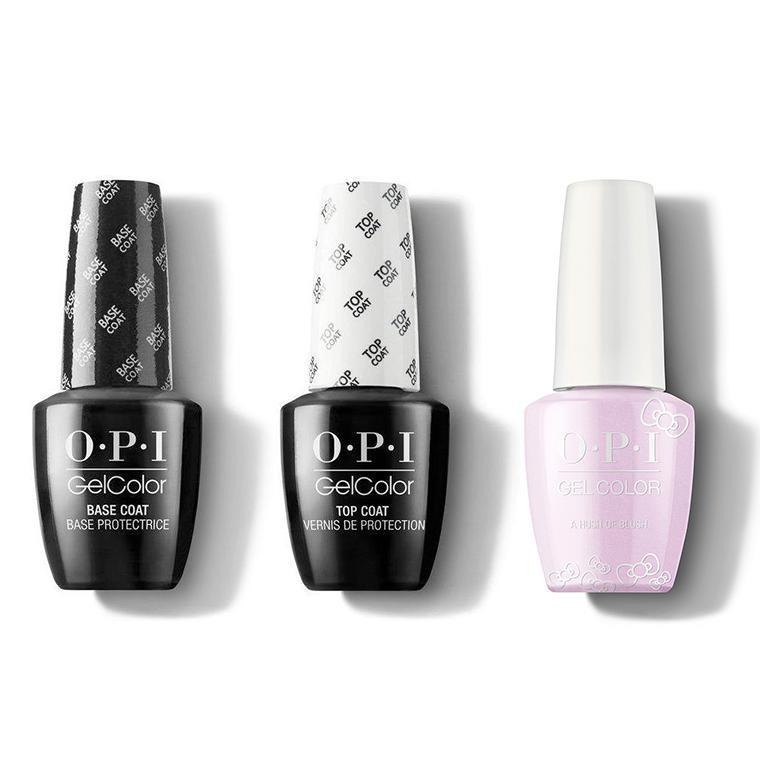 OPI - GelColor Combo - Base, Top & A Hush Of Blush - Gel Polish - Nail Polish at Beyond Polish