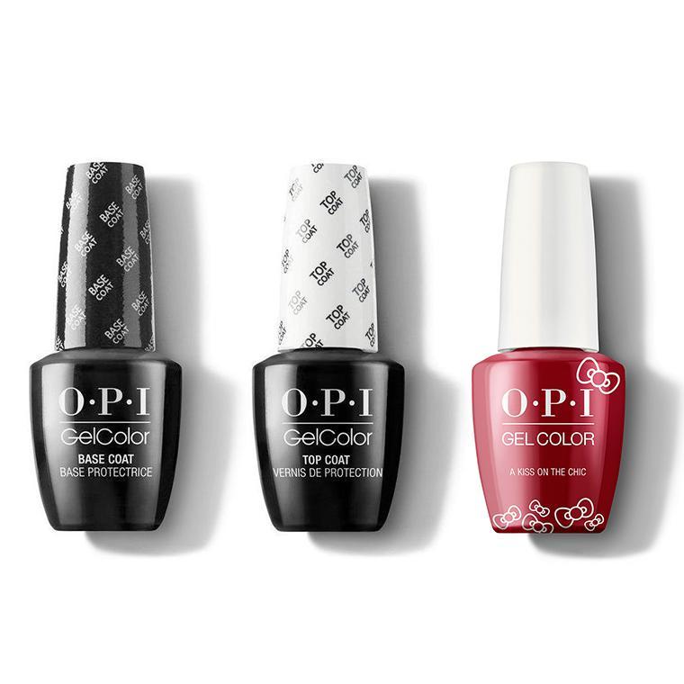 OPI - GelColor Combo - Base, Top & A Kiss On The Chic - Gel Polish - Nail Polish at Beyond Polish