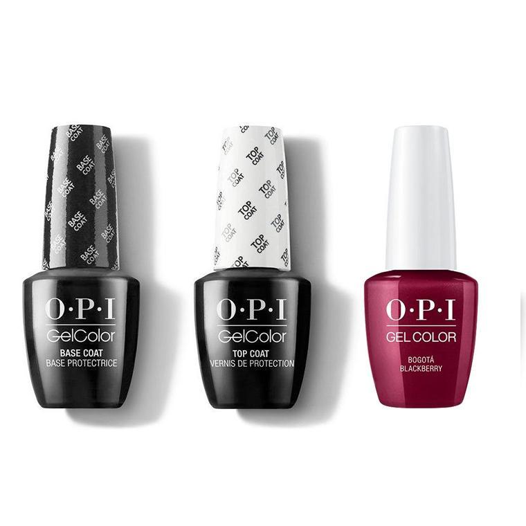 OPI - GelColor Combo - Base, Top & Bogota Blackberry - Gel Polish - Nail Polish at Beyond Polish