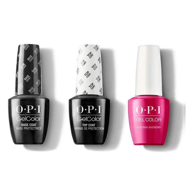 OPI - GelColor Combo - Base, Top & California Raspberry - Gel Polish - Nail Polish at Beyond Polish