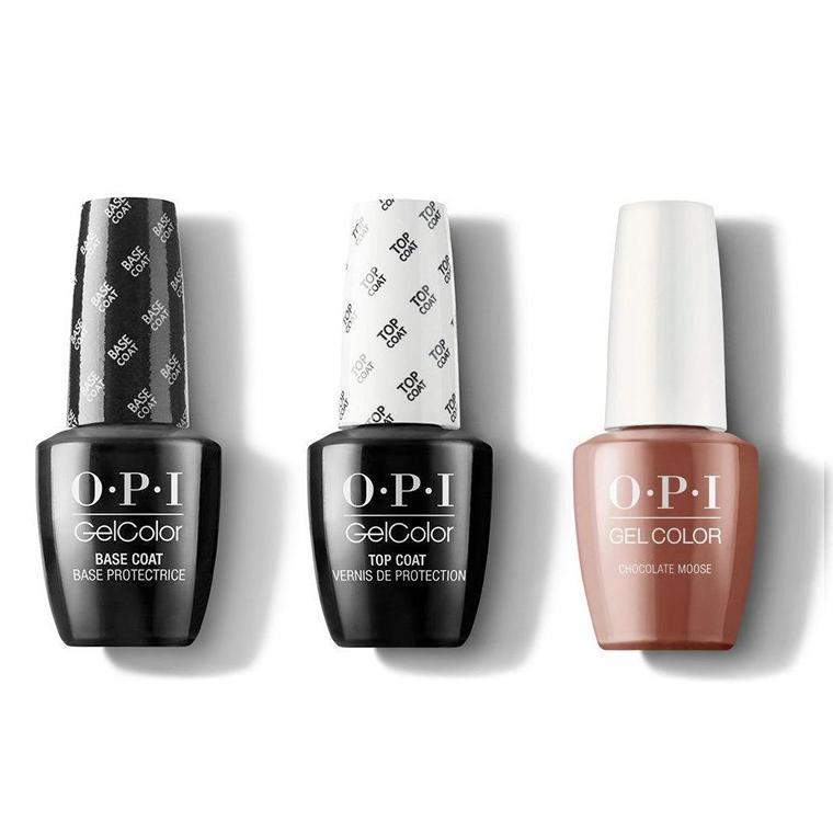OPI - GelColor Combo - Base, Top & Chocolate Moose - Gel Polish - Nail Polish at Beyond Polish