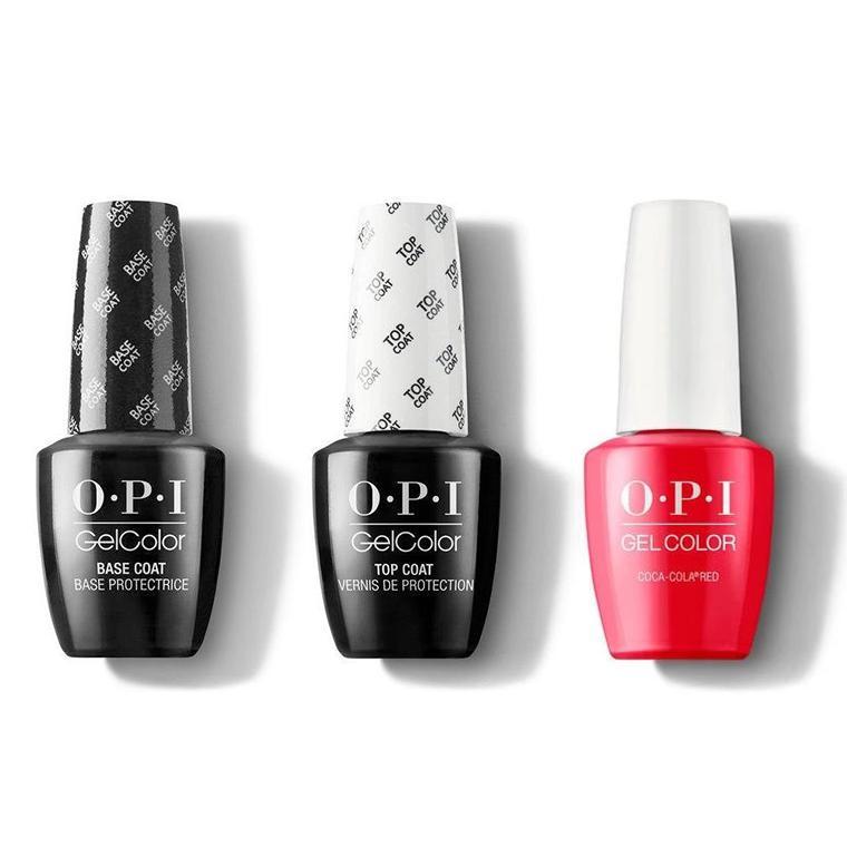 OPI - GelColor Combo - Base, Top & Coca-Cola Red - Gel Polish - Nail Polish at Beyond Polish