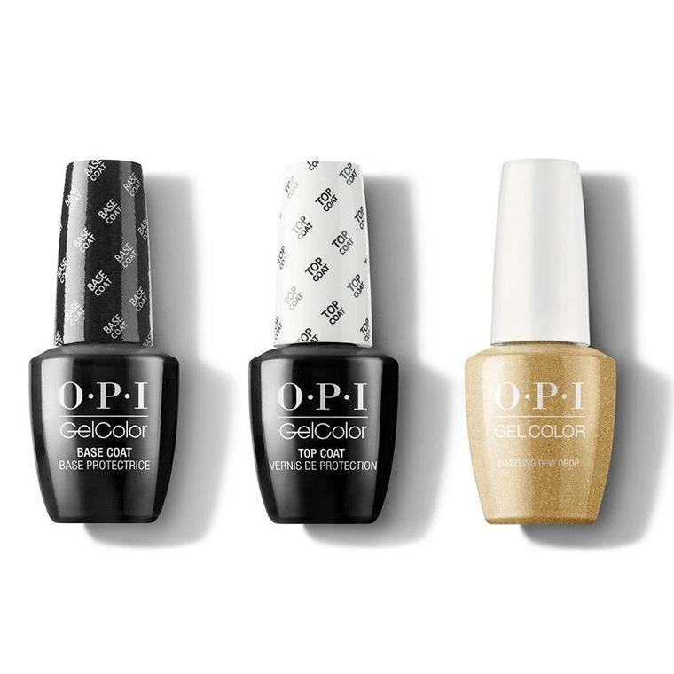 OPI - GelColor Combo - Base, Top & Dazzling Dew Drop - Gel Polish - Nail Polish at Beyond Polish