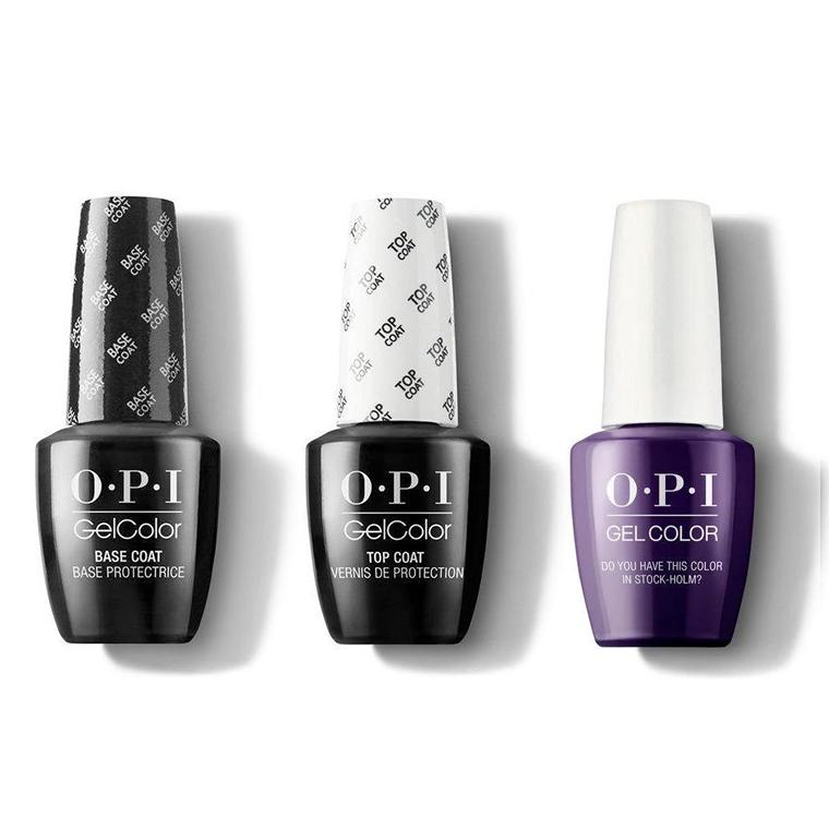 OPI - GelColor Combo - Base, Top & Do You Have This Color In Stock-Holm? - Gel Polish - Nail Polish at Beyond Polish