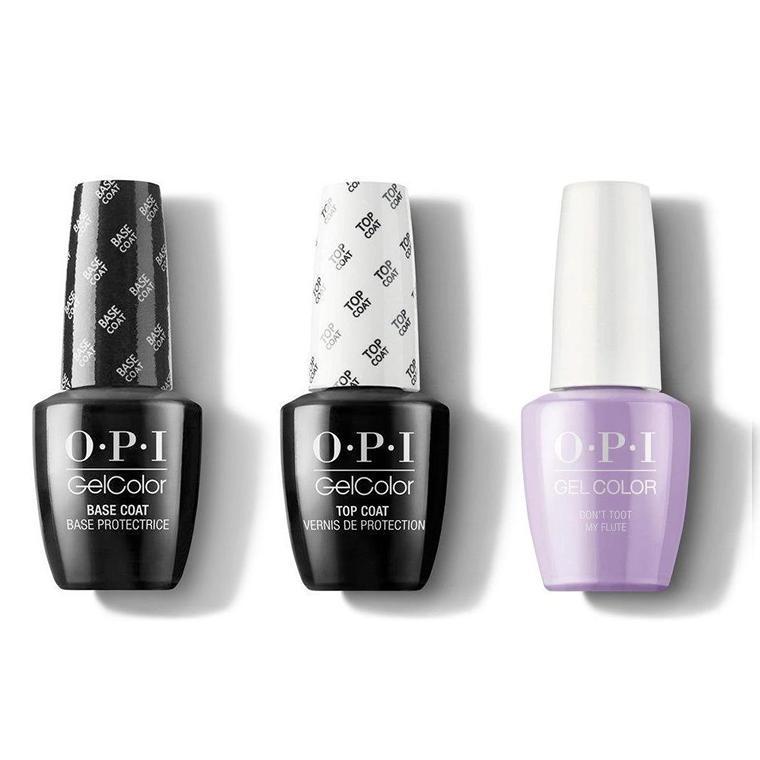 OPI - GelColor Combo - Base, Top & Dont Toot My Flute - Gel Polish - Nail Polish at Beyond Polish