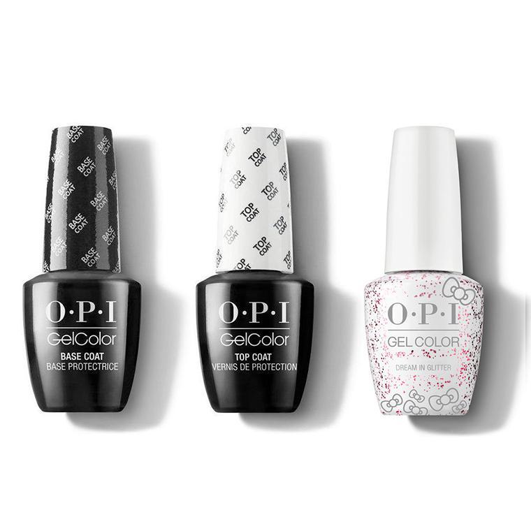 OPI - GelColor Combo - Base, Top & Dream In Glitter - Gel Polish - Nail Polish at Beyond Polish