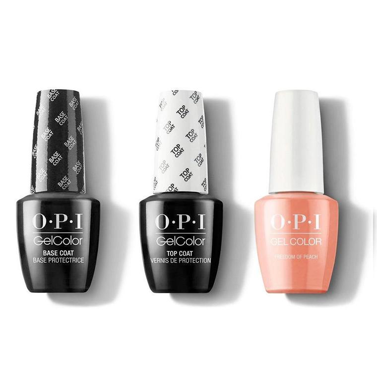 OPI - GelColor Combo - Base, Top & Freedom of Peach - Gel Polish - Nail Polish at Beyond Polish