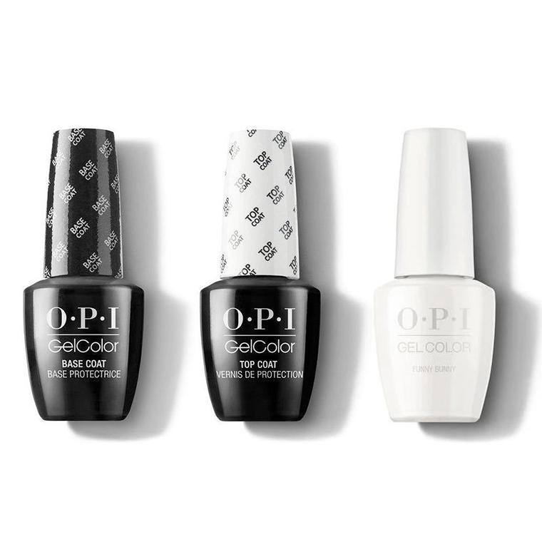 OPI - GelColor Combo - Base, Top & Funny Bunny - Gel Polish - Nail Polish at Beyond Polish