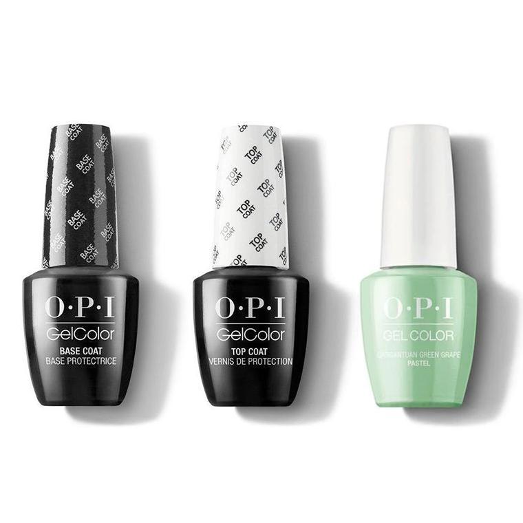 OPI - GelColor Combo - Base, Top & Gargantuan Green Grape (Pastel) - Gel Polish - Nail Polish at Beyond Polish