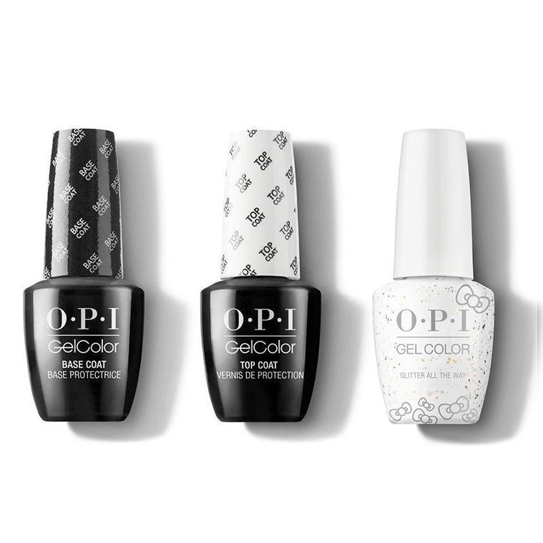 OPI - GelColor Combo - Base, Top & Glitter All The Way - Gel Polish - Nail Polish at Beyond Polish