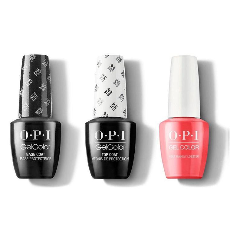 OPI - GelColor Combo - Base, Top & I Eat Mainely Lobster - Gel Polish - Nail Polish at Beyond Polish