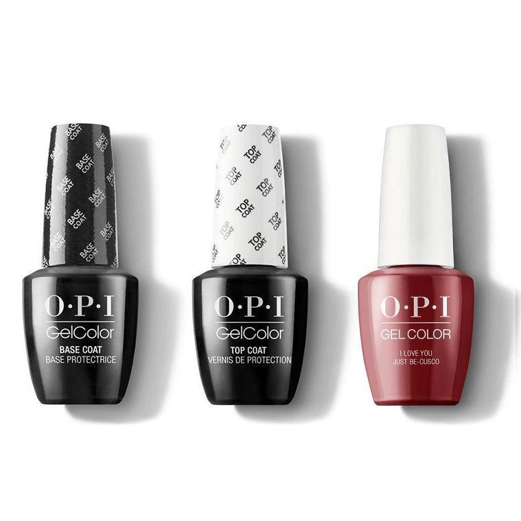OPI - GelColor Combo - Base, Top & I Love You Just Be-Cusco - Gel Polish - Nail Polish at Beyond Polish