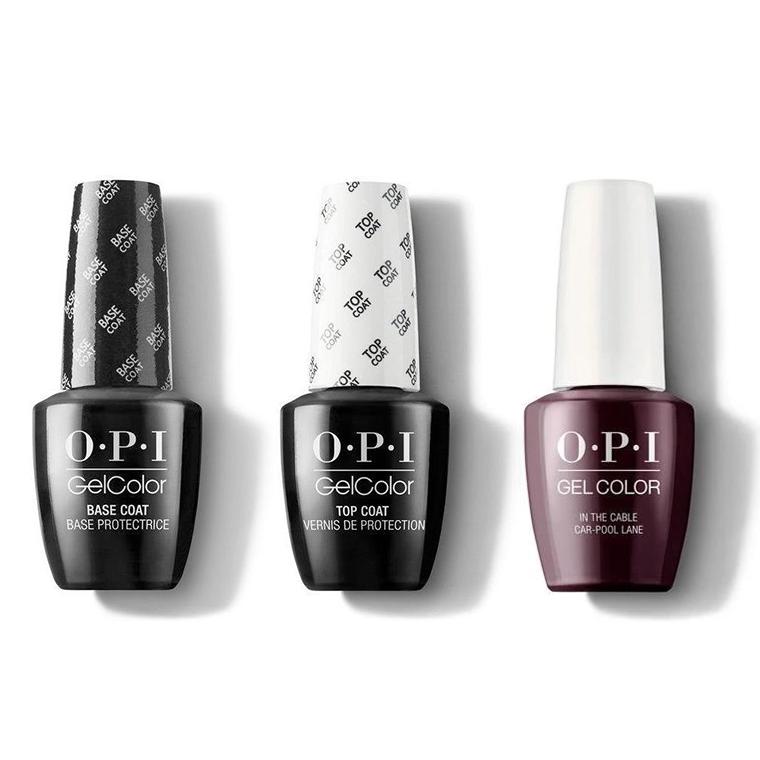 OPI - GelColor Combo - Base, Top & In the Cable Car-pool Lane - Gel Polish - Nail Polish at Beyond Polish