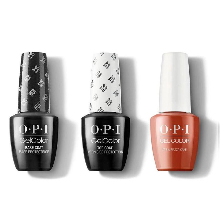 OPI - GelColor Combo - Base, Top & Its a Piazza Cake - Gel Polish - Nail Polish at Beyond Polish