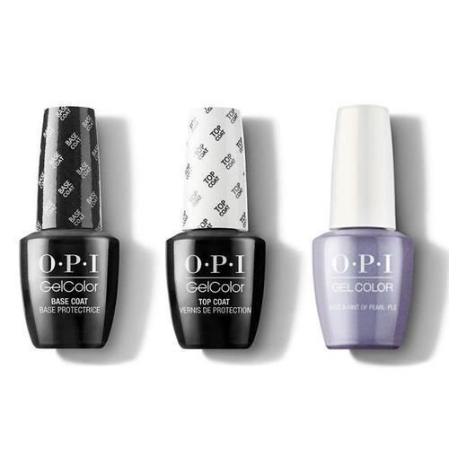 OPI - GelColor Combo - Base, Top & Just a Hint of Pearl-ple - Gel Polish - Nail Polish at Beyond Polish