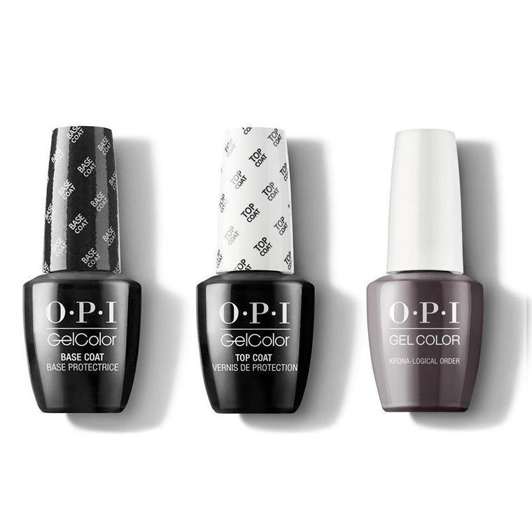 OPI - GelColor Combo - Base, Top & Krona-logical Order - Gel Polish - Nail Polish at Beyond Polish