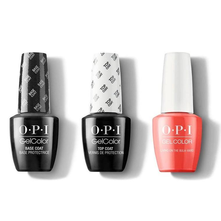OPI - GelColor Combo - Base, Top & Living On the Bula-vard! - Gel Polish - Nail Polish at Beyond Polish