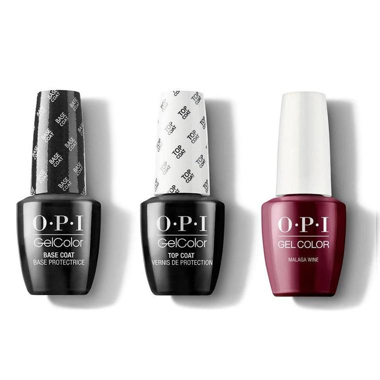 OPI - GelColor Combo - Base, Top & Malaga Wine - Gel Polish - Nail Polish at Beyond Polish
