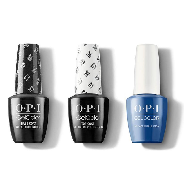 OPI - GelColor Combo - Base, Top & Mi Casa Es Blue Casa - Gel Polish - Nail Polish at Beyond Polish