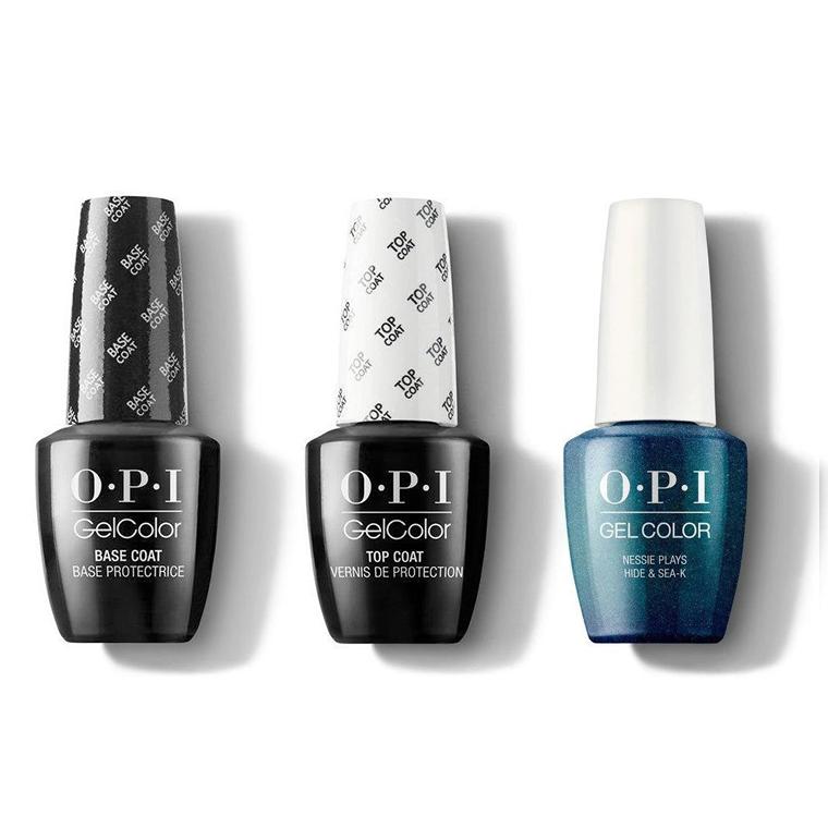 OPI - GelColor Combo - Base, Top & Nessie Plays Hide & Sea-k - Gel Polish - Nail Polish at Beyond Polish