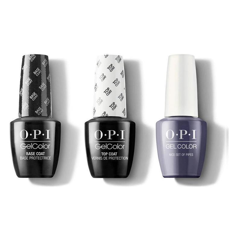 OPI - GelColor Combo - Base, Top & Nice Set Of Pipes - Gel Polish - Nail Polish at Beyond Polish