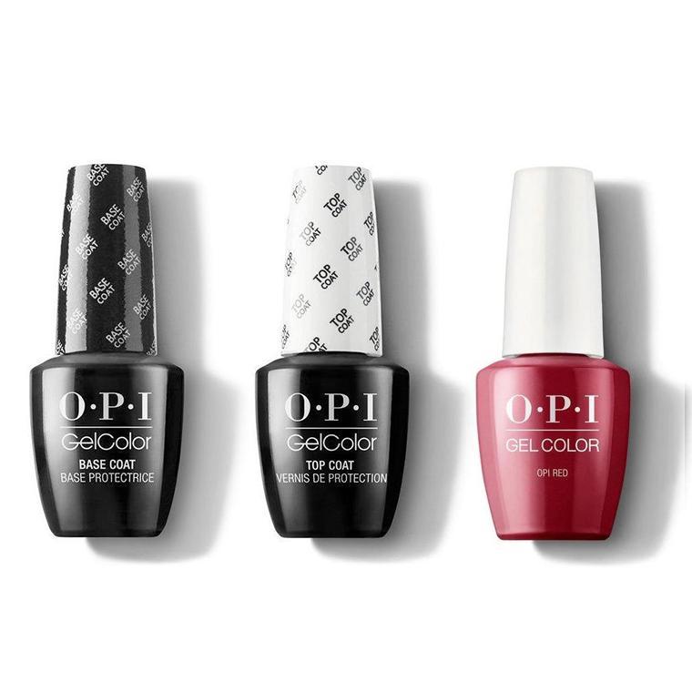 OPI - GelColor Combo - Base, Top & OPI Red - Gel Polish - Nail Polish at Beyond Polish