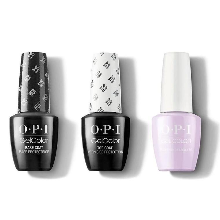 OPI - GelColor Combo - Base, Top & Polly Want a Lacquer? - Gel Polish - Nail Polish at Beyond Polish