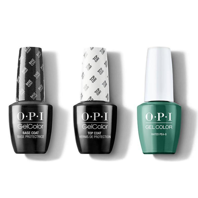 OPI - GelColor Combo - Base, Top & Rated Pea-G - Gel Polish - Nail Polish at Beyond Polish