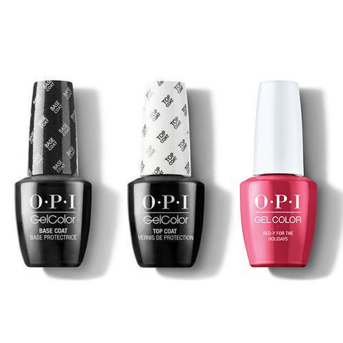 OPI - GelColor Combo - Base, Top & Red-y For The Holidays - Gel Polish - Nail Polish at Beyond Polish