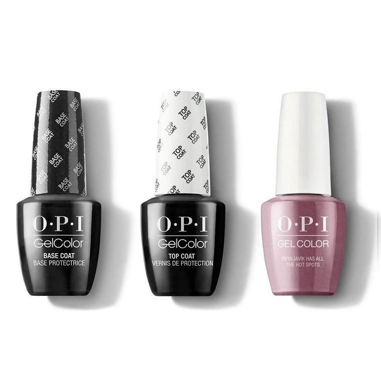 OPI - GelColor Combo - Base, Top & Reykjavik Has All the Hot Spots - Gel Polish - Nail Polish at Beyond Polish