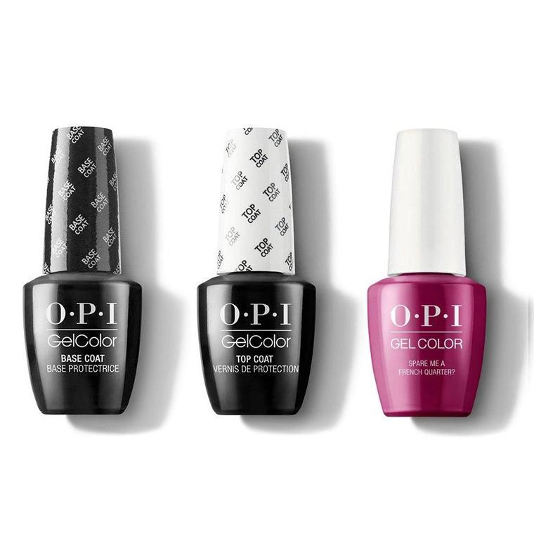 OPI - GelColor Combo - Base, Top & Spare Me a French Quarter? - Gel Polish - Nail Polish at Beyond Polish