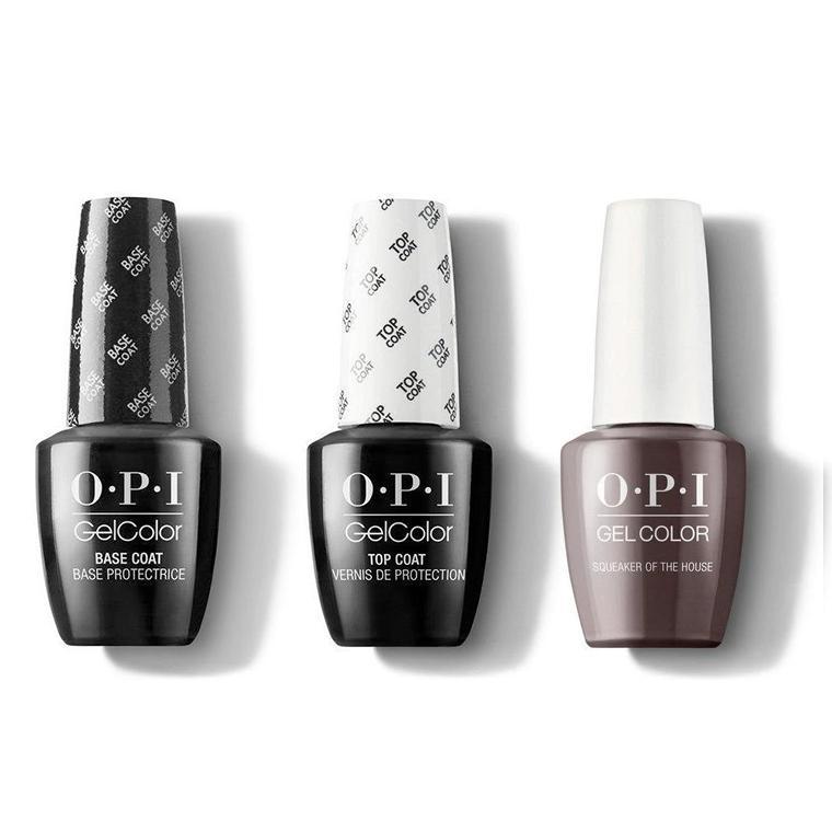 OPI - GelColor Combo - Base, Top & Squeaker of the House - Gel Polish - Nail Polish at Beyond Polish