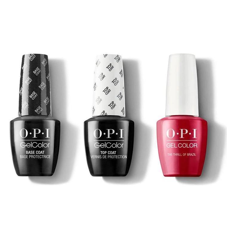 OPI - GelColor Combo - Base, Top & The Thrill of Brazil - Gel & Lacquer Polish - Nail Polish at Beyond Polish