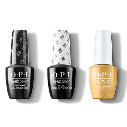 OPI - GelColor Combo - Base, Top & This Gold Sleighs Me - Gel Polish - Nail Polish at Beyond Polish