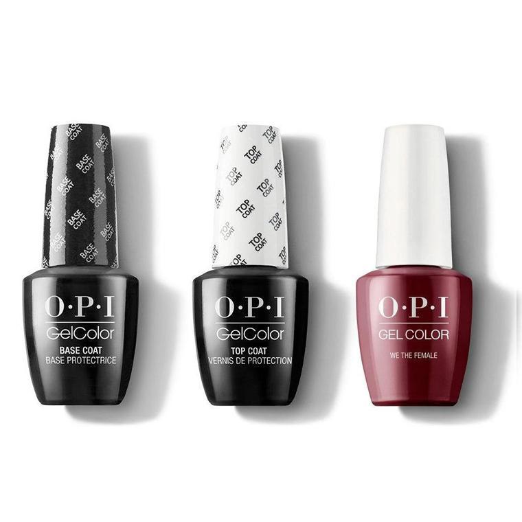 OPI - GelColor Combo - Base, Top & We the Female - Gel Polish - Nail Polish at Beyond Polish