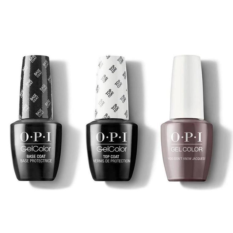 OPI - GelColor Combo - Base, Top & You Dont Know Jacques - Gel Polish - Nail Polish at Beyond Polish